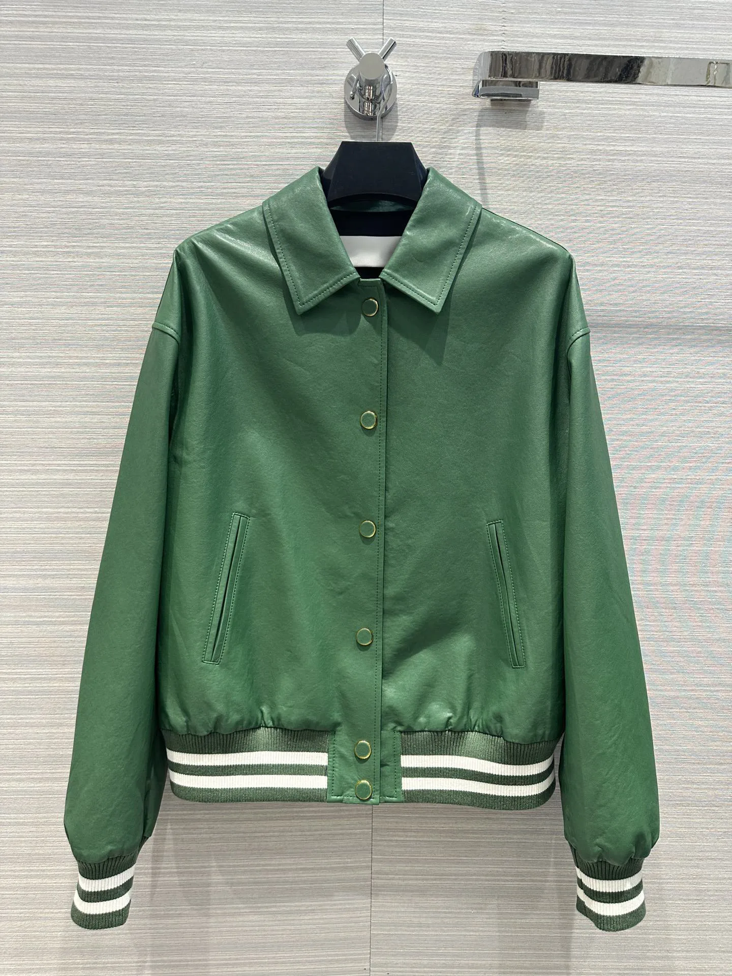 

2023 High quality Small lapel baseball leather suede jacket Autumn Winter