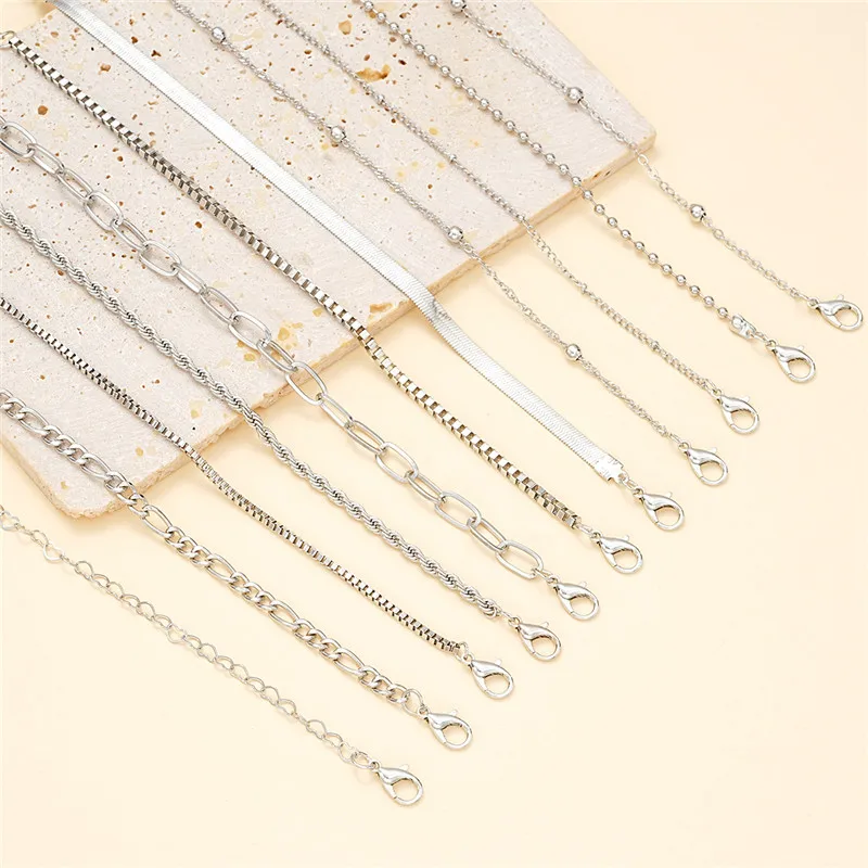 Chain Bead Bracelets for Women 11pcs/set