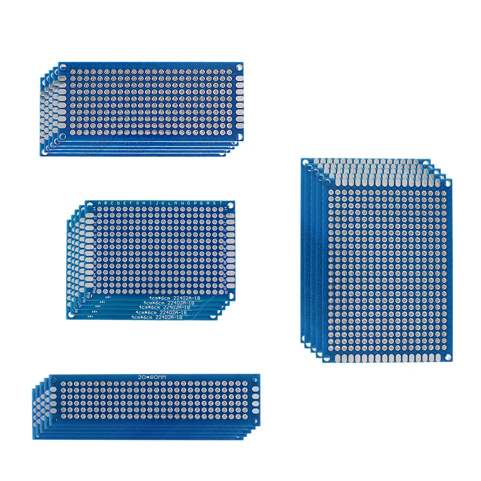 20pcs PCB Kit Board Prototype Breadboard Double Sided Circuit Boards Blue 2x8 3x7 4x6 5x7cm Universal PCB Experiment Boards DIY image 6