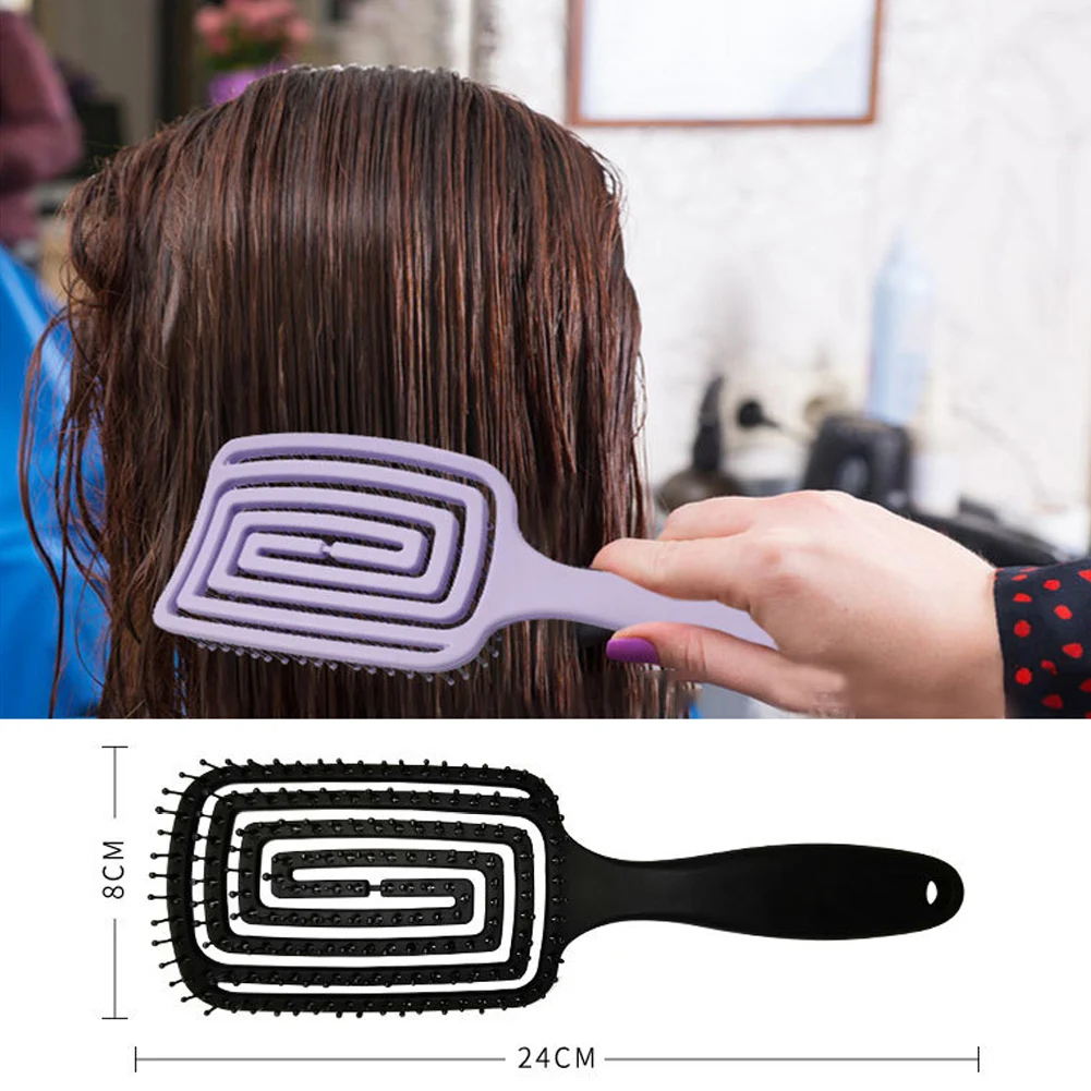 Hair Brush Comb Girls Hair Scalp Massage Comb Hairbrush Bristle Nylon Women Wet Curly Detangle Hair Brush for Salon Hairdressing Styling Tools