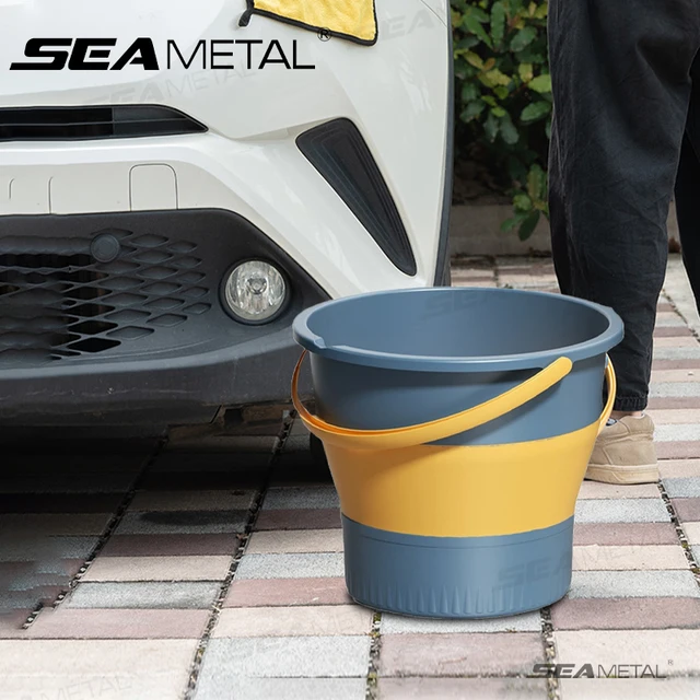 Secchio pieghevole portatile da 5/10l Secchio di plastica durevole portatile per pesca all'aperto Campeggio Secchio d'acqua universale per autolavaggio Ac 1
