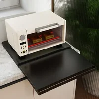 Microwave Stand Kitchen Storage Rack Pull-Out Work Table Drawer Oven Organizer For Easy Prep Space Saving Shelf 5