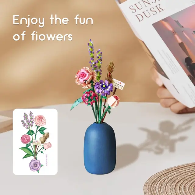 Mini Block Kids Building Toys Bricks Flowers Puzzle Pot Plants Girls Gift Home Decor (1657-1659(With Box)) 6 Mini Block Kids Building Toys Bricks Flowers Puzzle Pot Plants Girls Gift Home Decor (1657-1659(With Box)) 6