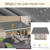 Awnings for Patio, 13'x9.8' Retractable Awning Cover Sun Shade Shelter, 280g/m² Premium Polyester with PU Coating Fabric 3