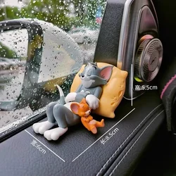 Playful Cartoon Ornament for Car Interior Decoration and Gifts (Tom and Jerry)