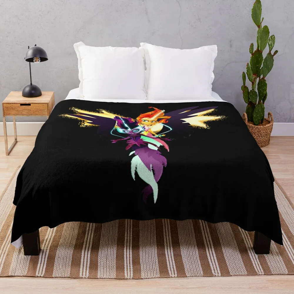 

Sunset Shimmer and Twilight Sparkle Throw Blanket Retros Flannel Fabric Kid'S Blankets