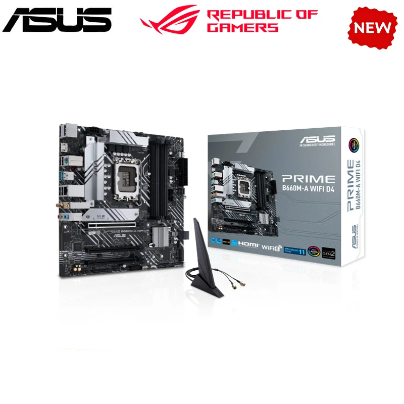 Nuovo B660M Per Asus Prime B660M-A Wifi D4 Lga 1700 Ddr4 Scheda Madre B660 Supporta Cpu I5 10400F I3 12100F 12400F