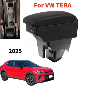 Leather Arm Rest Center Car armrest interior modification Armrest Box for Volkswagen VW TERA 2025 Console Storage USB 1