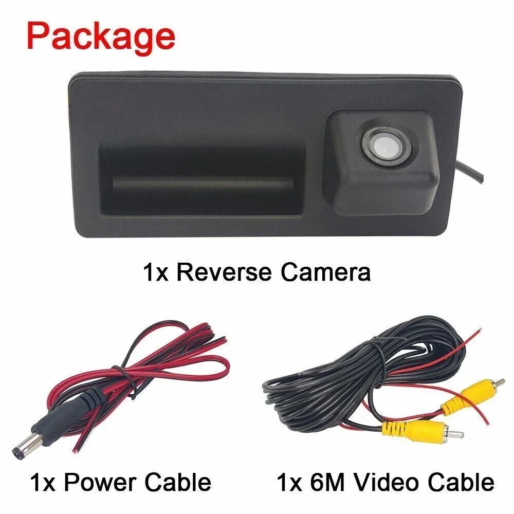 아우디 A3 A4 A5 A6 A7 Q3 Q5 Q7, 폭스바겐 MK2 MK6, 파사트 B6 B7 B8용 차량 트렁크 손잡이 후방 카메라 (CCD CVBS 후방 카메라)