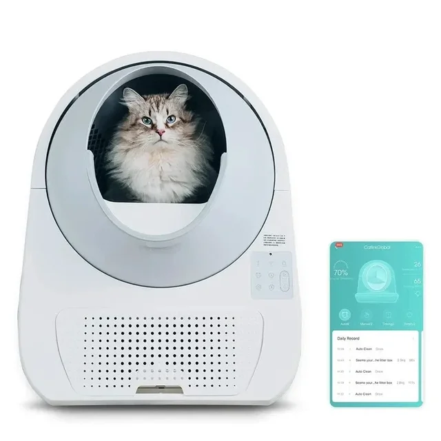 Catlink 자동 고양이 상자 밀폐형 탈취제, UV 살균 샌드박스, 자가 세척 스마트 고양이 변기, 13L 대용량 최저가 가격비교