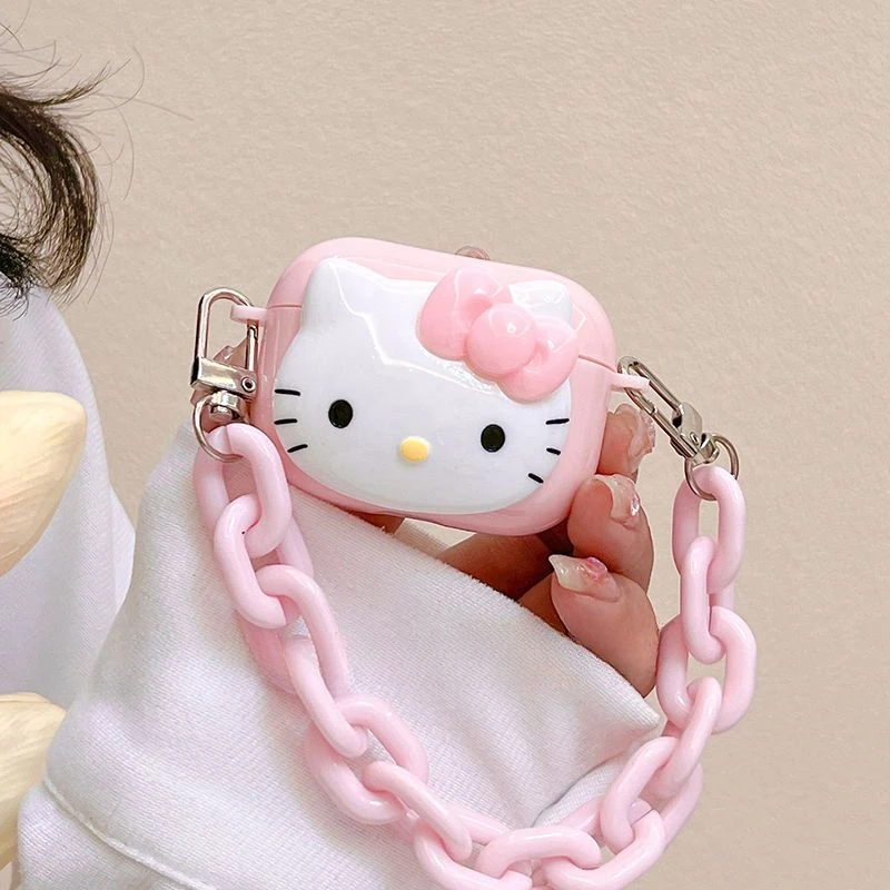 Hello Kitty Per Custodia Airpods Pro, Custodia Rosa Per Airpods 3, Auricolare Rigido Per Pc Anime Cove Per Airpods Pro 2/Airpods 1/2 Custodia Per Raga