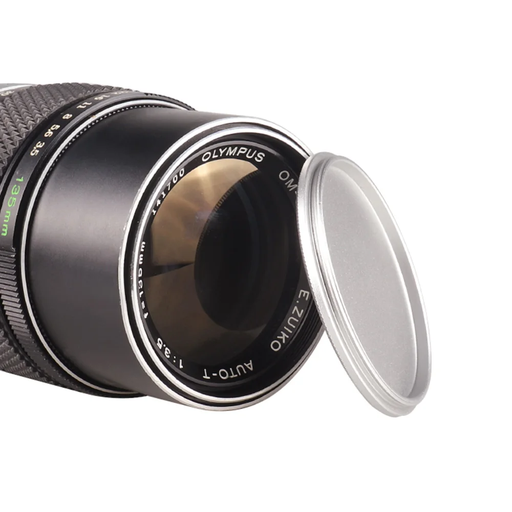 Universal Black/Silver Aluminum Alloy Screw-in Metal Lens Filter Cap