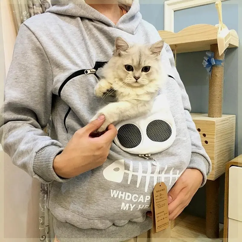 Sweatshirt Cat Lovers Hoodie Dropshipping Kangaroo Dog Pet Paw Pullovers Cuddle Pouch Sweatshirt Pocket Animal Ear Hooded Plus 2
