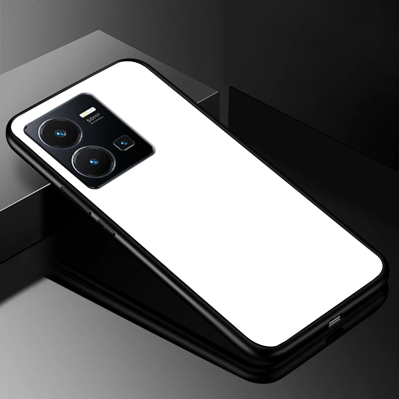 Premium Protective Hard Back Bumper Case with Tempered Glass Cover