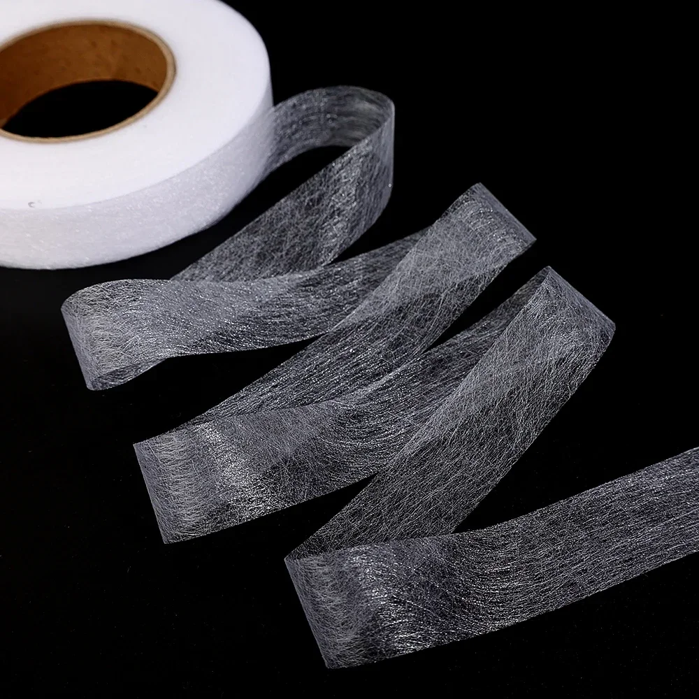 60M Double-sided Non-woven Interlining Adhesive Tape Iron On Hem Tape Edge Shorten Repair Pants For Hats Clothes DIY Sewing Tool