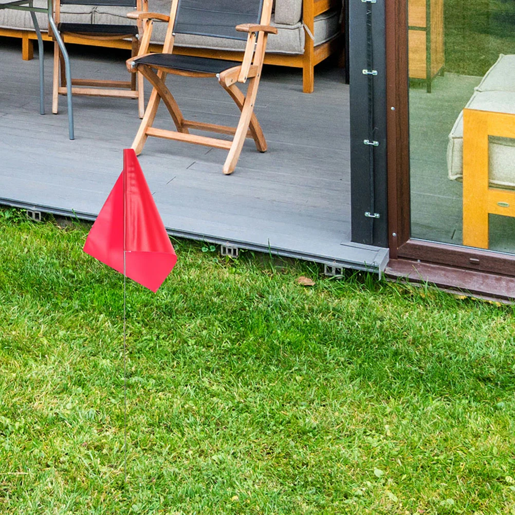Pvc Marking Flags Stainless Steel Stakes Small Yard Flags Landscape Garden Markers Land Markers Team Sports 24Pcs
