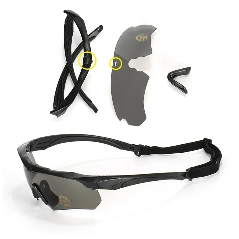 Polarized Goggles New Polarized Tactical 3 Lens Set Climbing Outdoor Sports Windproof Dustproof Safety Protective