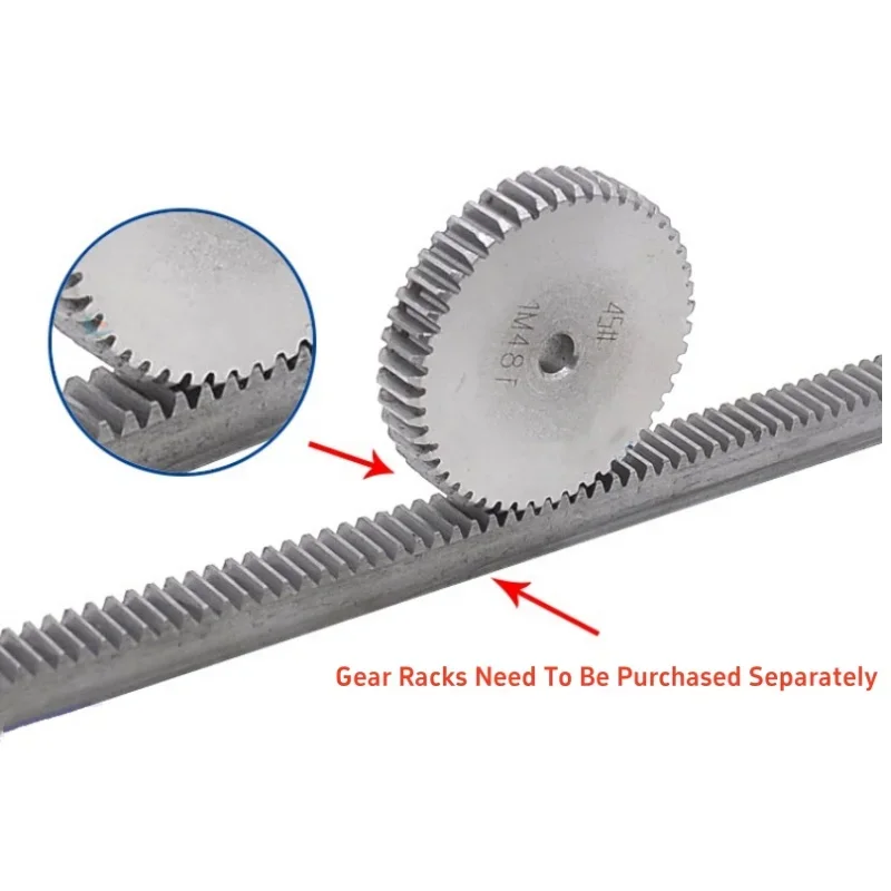 45# Steel Spur Gear 1 Modulus 26/27/28/29/30/31/32/35/36/40/45/50/60 T teeth Metal Transmission Motor Gear motor gear transmission gear