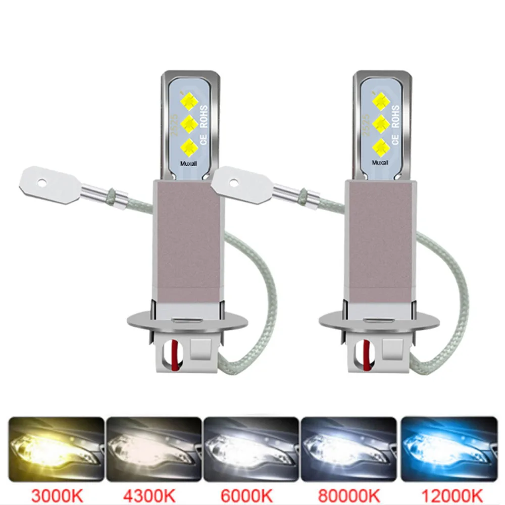 

2Pcs H1 H3 H4 H7 LED Headlight Fog Light H11 H8 H9 9005 9006 Hb3 Hb4 LED Bulbs Auto Driving Running Lamps 20000LM 12V 24V