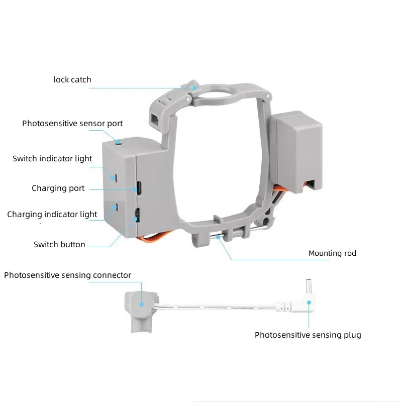 Train d'atterrissage réglable du kit de largage pour drone Mavic Air 2S, prêt à être installé sous l'appareil