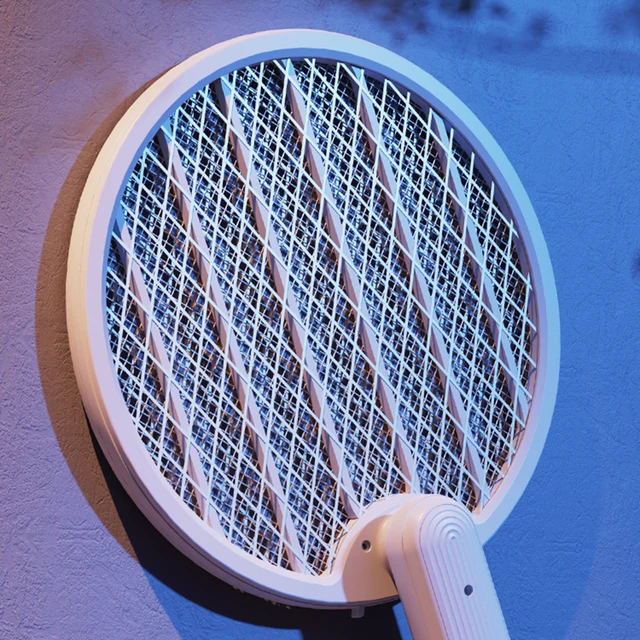 2-In-1 Elektromos Szúnyoggyilkos Usb Újratölthető Összecsukható Légy Swatter Biztonsági Védő Háztartási Készletek Otthoni Hálószobához - Image 5