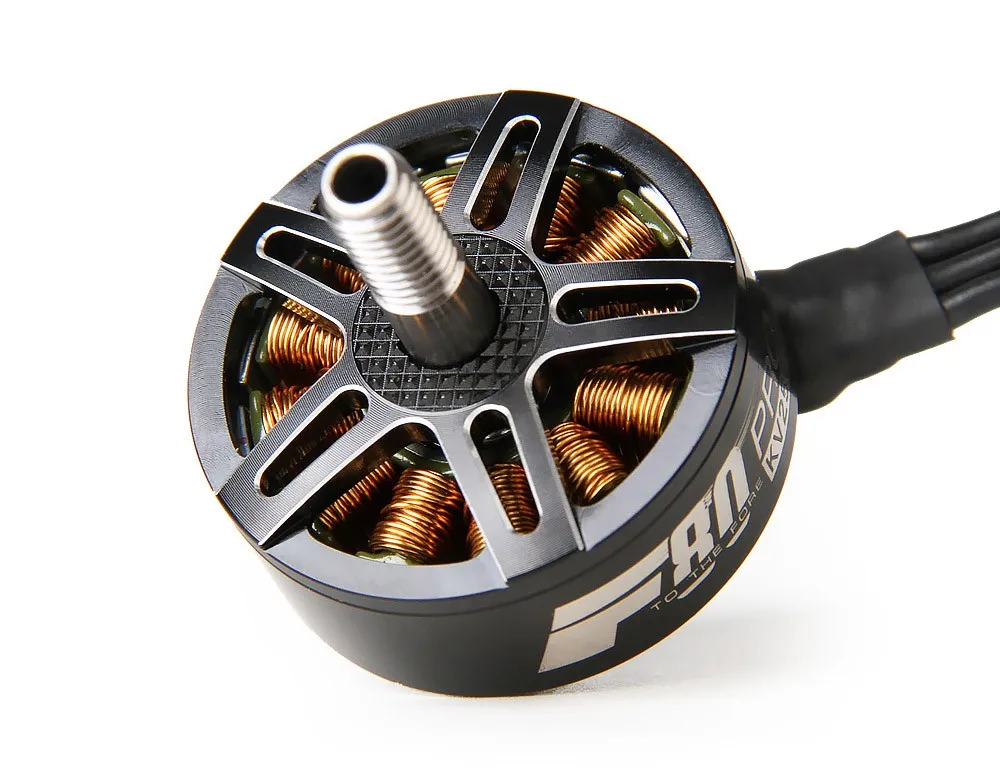Moteur TMotor F80 PRO 1900KV 2200KV 2500KV avec support de fixation et connecteurs.