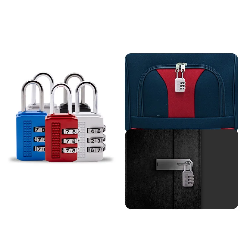 

Alloy Password Lock Luggage Bag Cabinet Password Padlock Mini 3 Digit Code Number Combination Padlock Drawer Firm Durable Locks