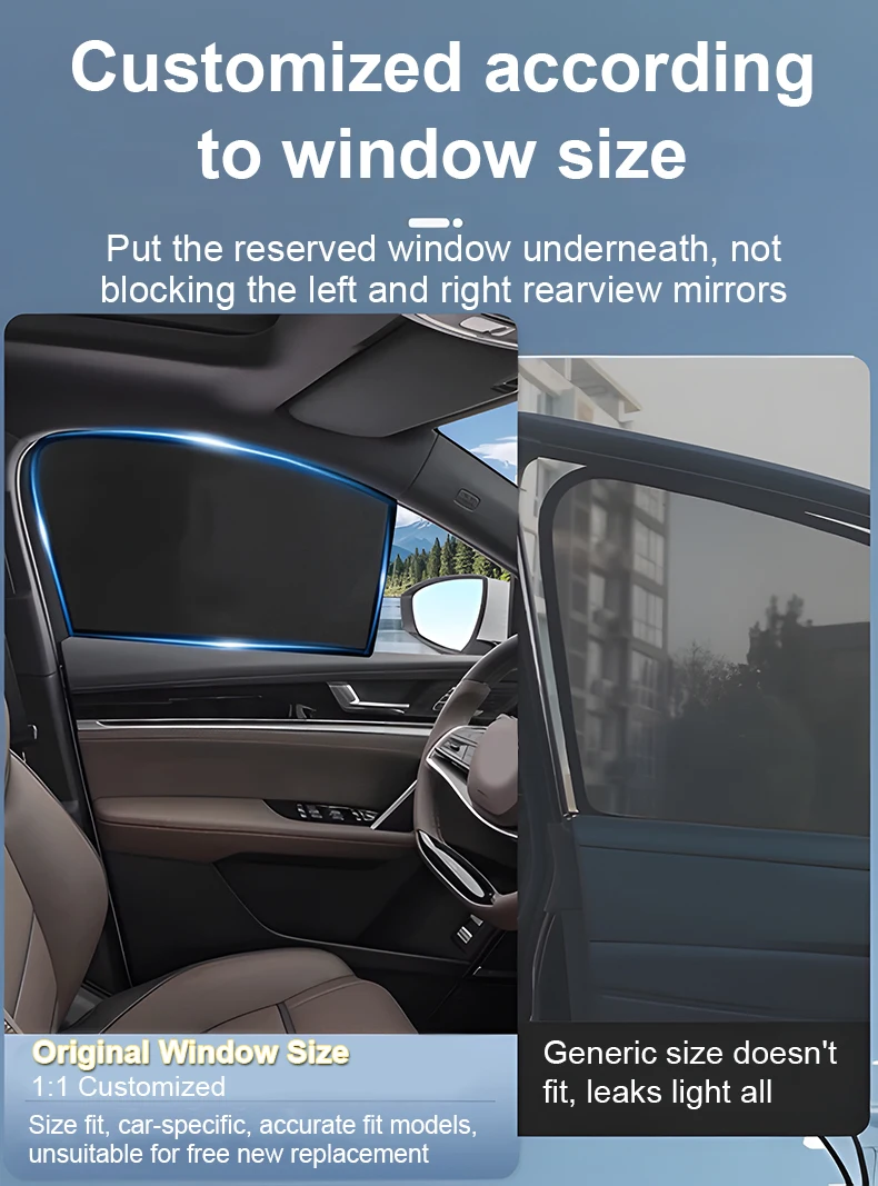 For Hyundai Ioniq AE 2017 2018 2019 2020 2021 2022 Mesh Shade Window Sun Visor Anti UV Heat Insulating Car Tool Auto Accessories 4