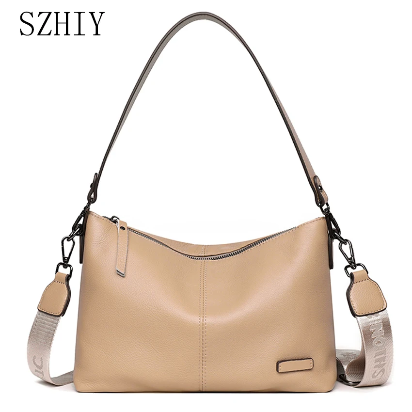 

Genuine Leather Shoulder Bag Fashionable Women Handbag Luxurious Designer Simple Crossbody Purse Soft Small Pocket Travel Bolsa