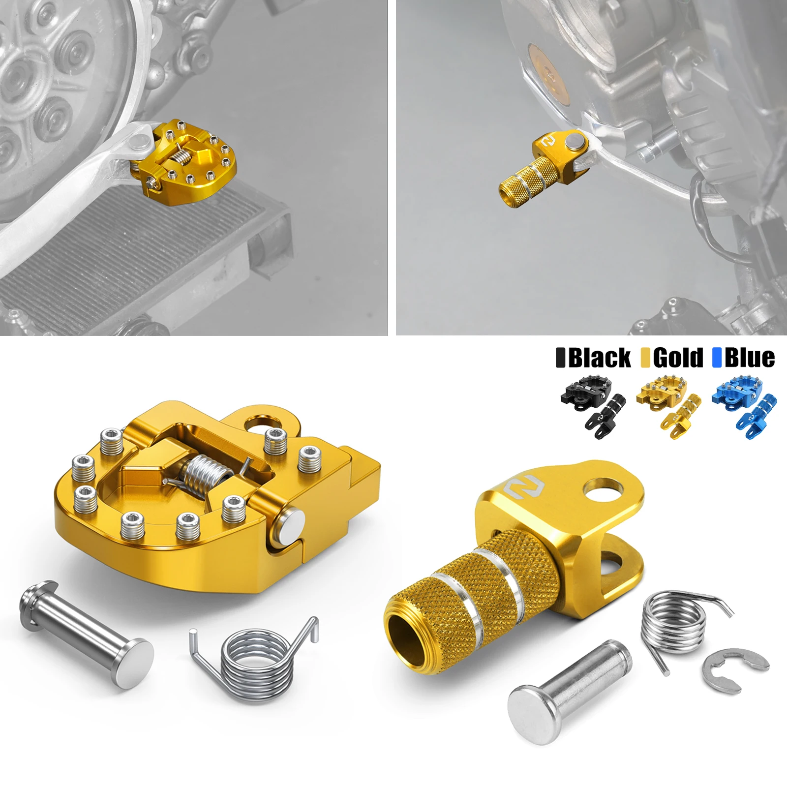 NICECNC Für Suzuki 2000-2024 DRZ400 DRZ400E DRZ400S DRZ400SM DR-Z 400 400E 400S 400SM Einstellbare Schalthebel spitze Bremspedal Spitze