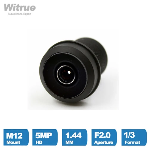 Witrue CCTV 카메라용 적외선 야간 투시경 어안 렌즈, 5.0 메가픽셀 광각 180 도, MTV M12 X 0.5 마운트, 1.44mm 2