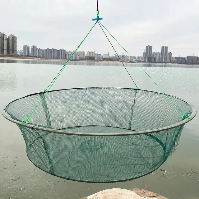 80cm Loose Mouth Folding Drop Fishing Net Shrimp Catcher Tank Casting Network Fish Eels Trap Cage Prawn Bait Crab Netting 80cm Loose Mouth Folding Drop Fishing Net Shrimp Catcher Tank Casting Network Fish Eels Trap Cage Prawn Bait Crab Netting