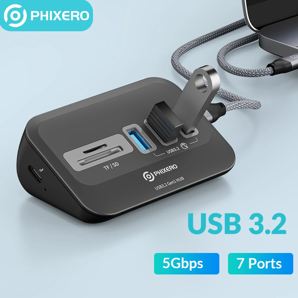 

Док-станция PHIXERO USB 3,2 с разъемами 7/10 Гбит/с