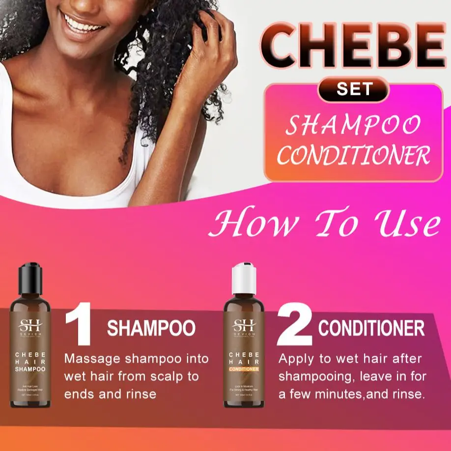 100ml Anti-Hair Loss Chebe Shampoo Strong Hair Root Hair Growth Conditioner Care Products Loss Treatment Sevich