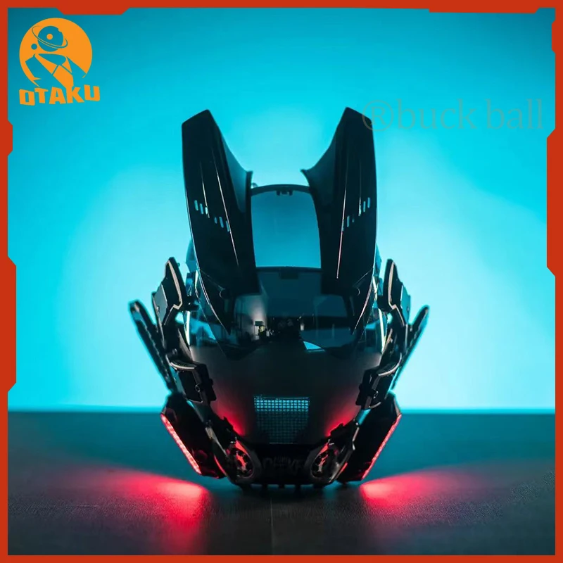 

Шлем Cyberpunk, Мужская техническая одежда, самурайская маска со штативом, робот Shinobi, маска для косплея, кибер-панк, Tech Helmet Armor, футуристическая игрушка