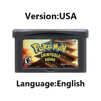 GBA Game Cartridge 32 Bit Video Game Console Card Pokemon Series Liquid Crystal FireRed Rocket Unbound Gaia Fan Made for GBA 2