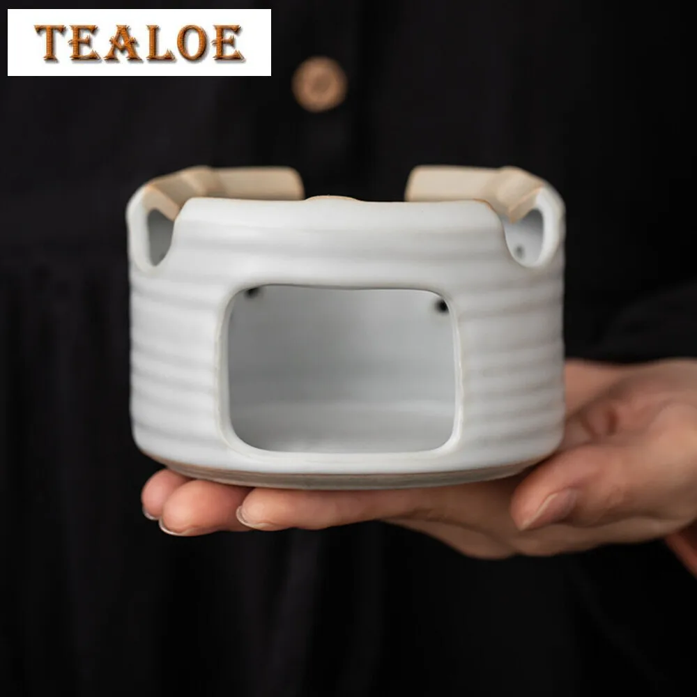 Coarse Pottery Handmade Tea Warmer Household Candle Teapot Warmer Zen Tea Stove Kettle Stand Items Equipment Collections