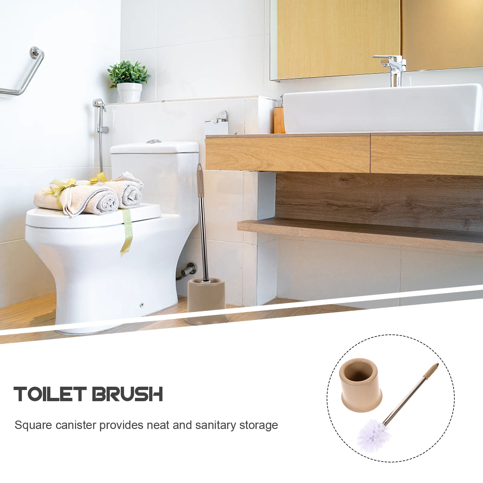 Stainless Steel Long Handle Toilet Brush Scrub Brushes Bathroom Cleaning Tools Holder Stiff Bristle