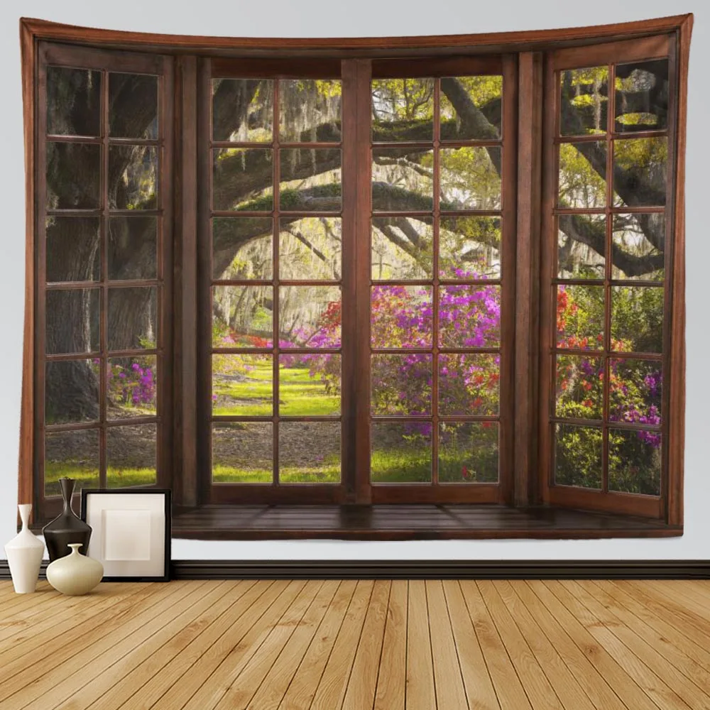 Window Scenery Decoration Tapestry Hippie Wall Bohemian Style Bedroom Dormitory