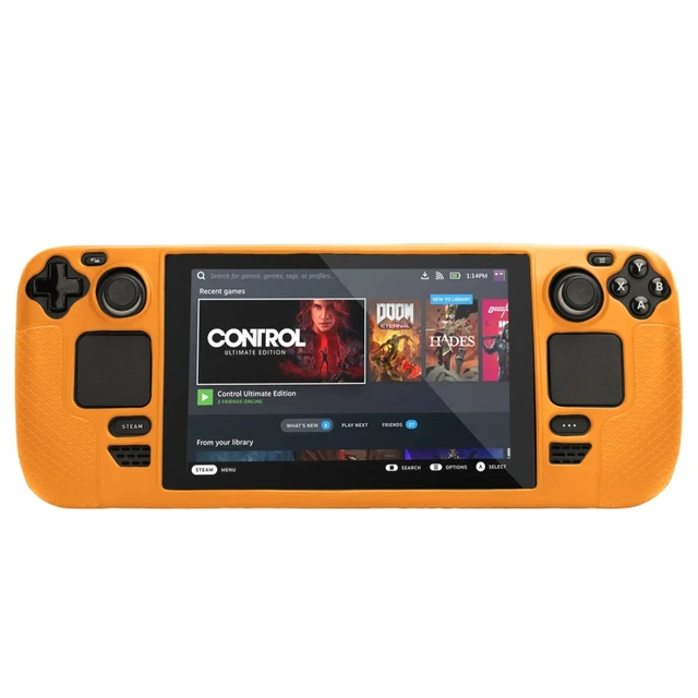 Funda protectora para consola de juegos Steam Deck, funda protectora de  silicona suave con cordón para el cuello DXAC - AliExpress