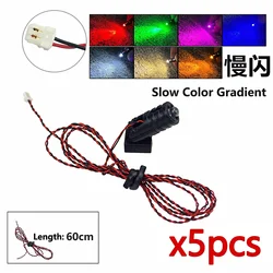 DIY LED Remote Control Building Block Lighting Kit (Colorful Slow 5pcs)