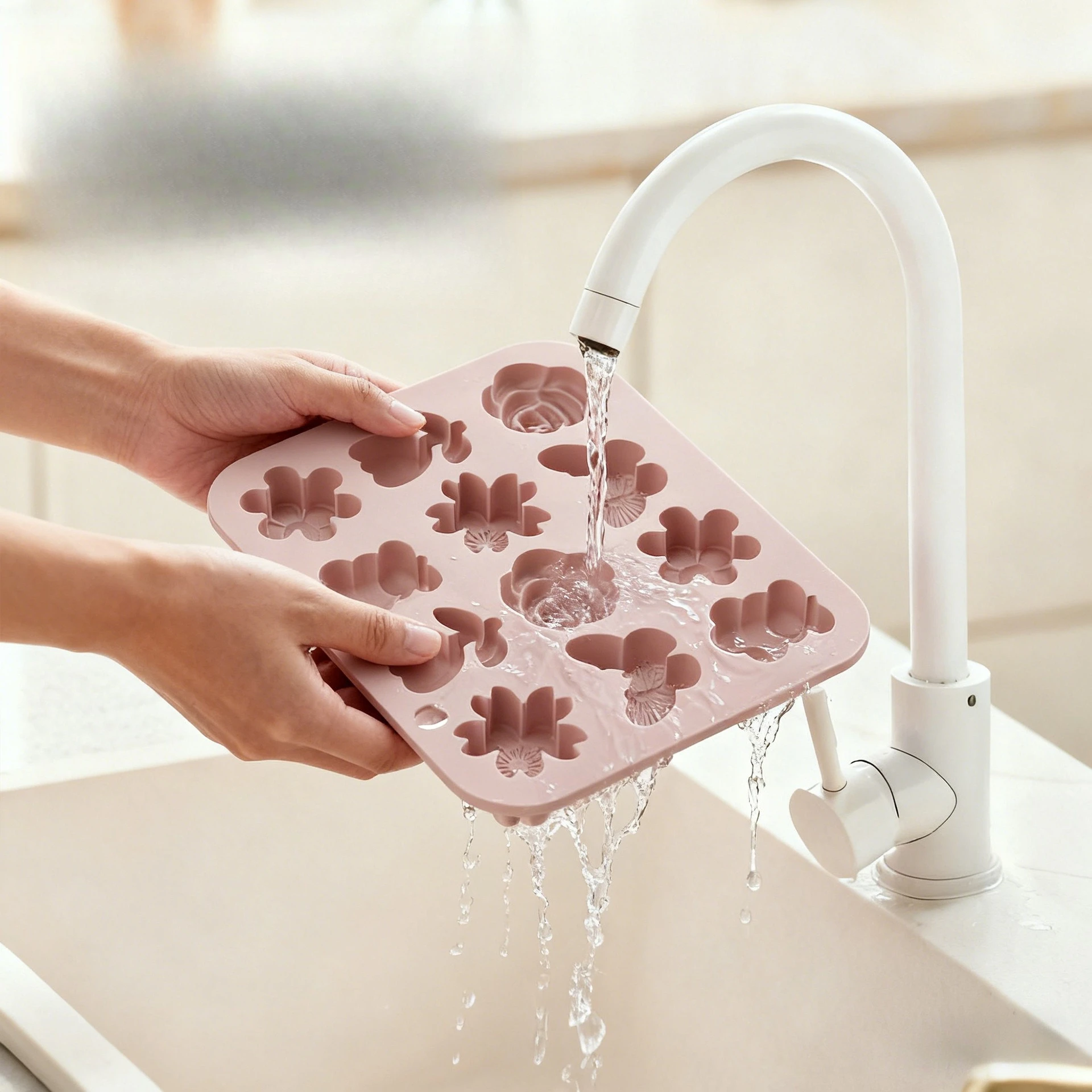 Silicone Non-Stick Flower Baking Tray for DIY Cakes and Muffins