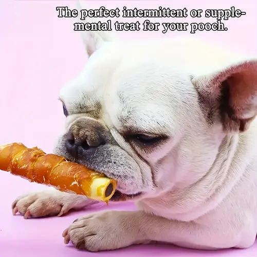 150g/5.29oz  Chicken Wrapped Cowhide Chocolate Stick, Meat Dog Snacks, Made From Chicken Meat And Beef Skin, Beef Stuffing - Image 2