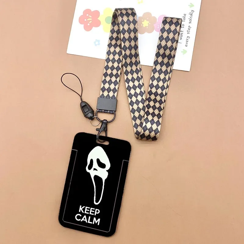 Versatile Animal Print Lanyard with ID Badge Holder & Charm