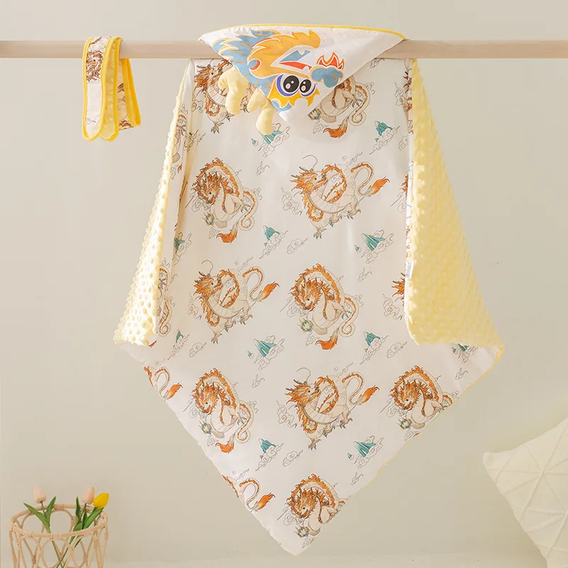 Newborn Snuggle  Cotton Soft Comfortable Breathable Baby Swaddle Blanket Kid Stroller Outdoor Windproof Warm Wrapped Quilt