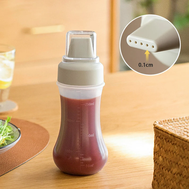 280ml Squeeze Condiment Bottles 5/1 Holes Plastic Ketchup Mustard Hot Sauces Olive Oil Bottles With Nozzles Dispenser Container
