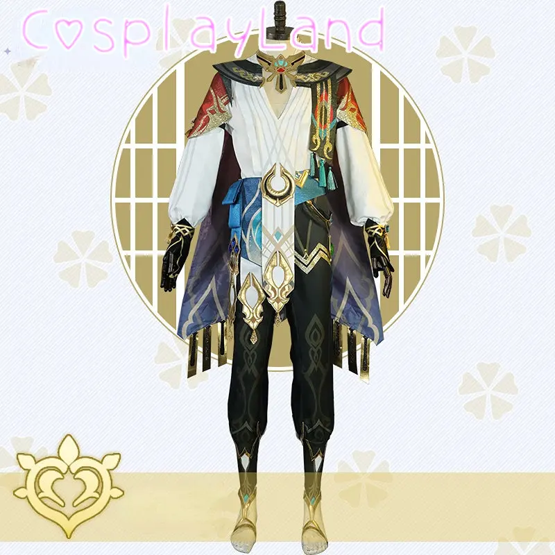

Kaveh Cosplay Costume Genshin Impact Kaveh Cosplay Wig Accessories Halloween Man Uniform Suit Role Play Full Set Outfit