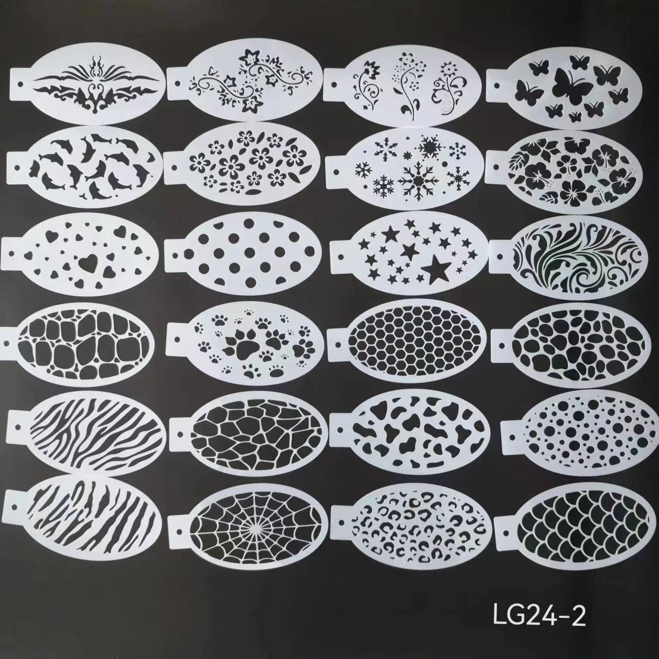 24pcs Halloween Christmas Easter Boys Girls Plastic Reusable Washable DIY Painting Template Face Body Paint Stencils