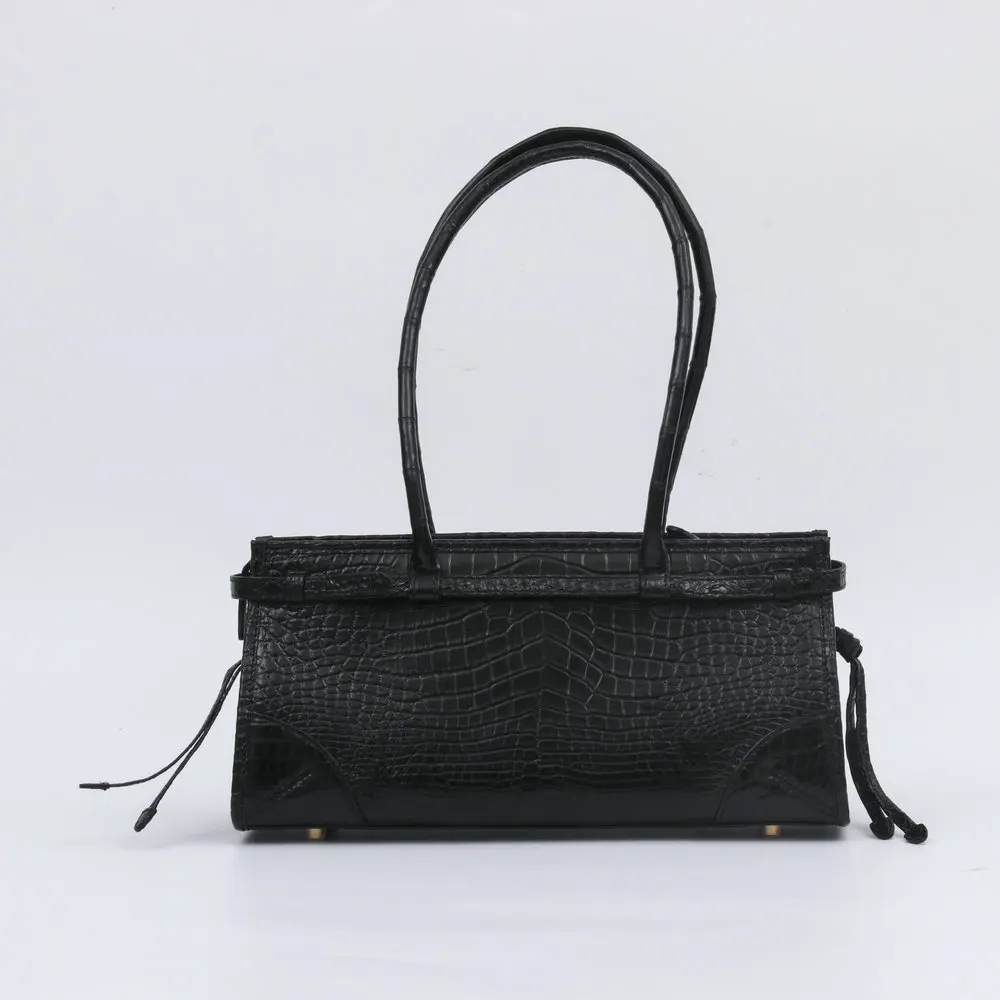 Genuine crocodile leather handbag