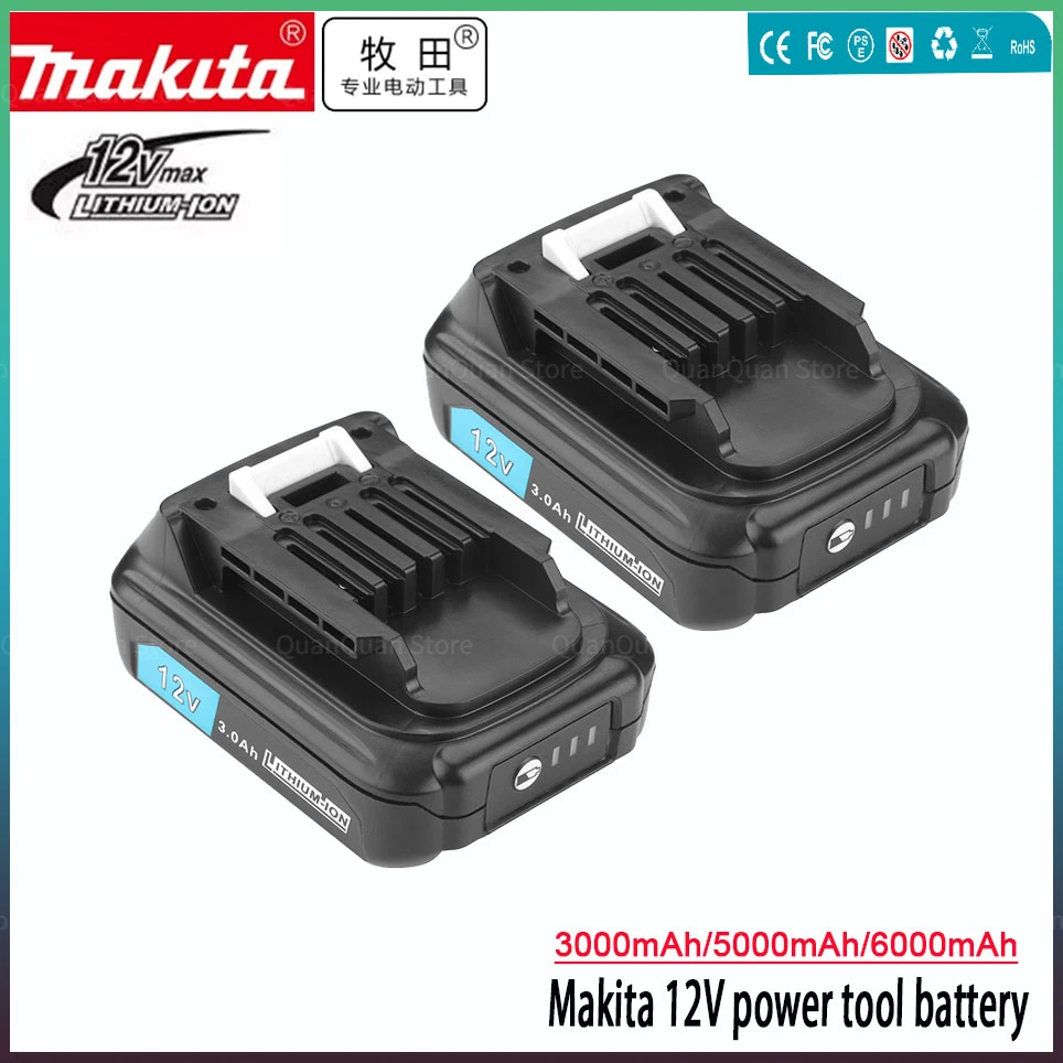 

Makita 12v Lithium Ion Battery 197390-1 BL1015 1973901 BL1021B BL1041B BL1015B BL1020B BL1040B 3000mAh Li-ion Battery